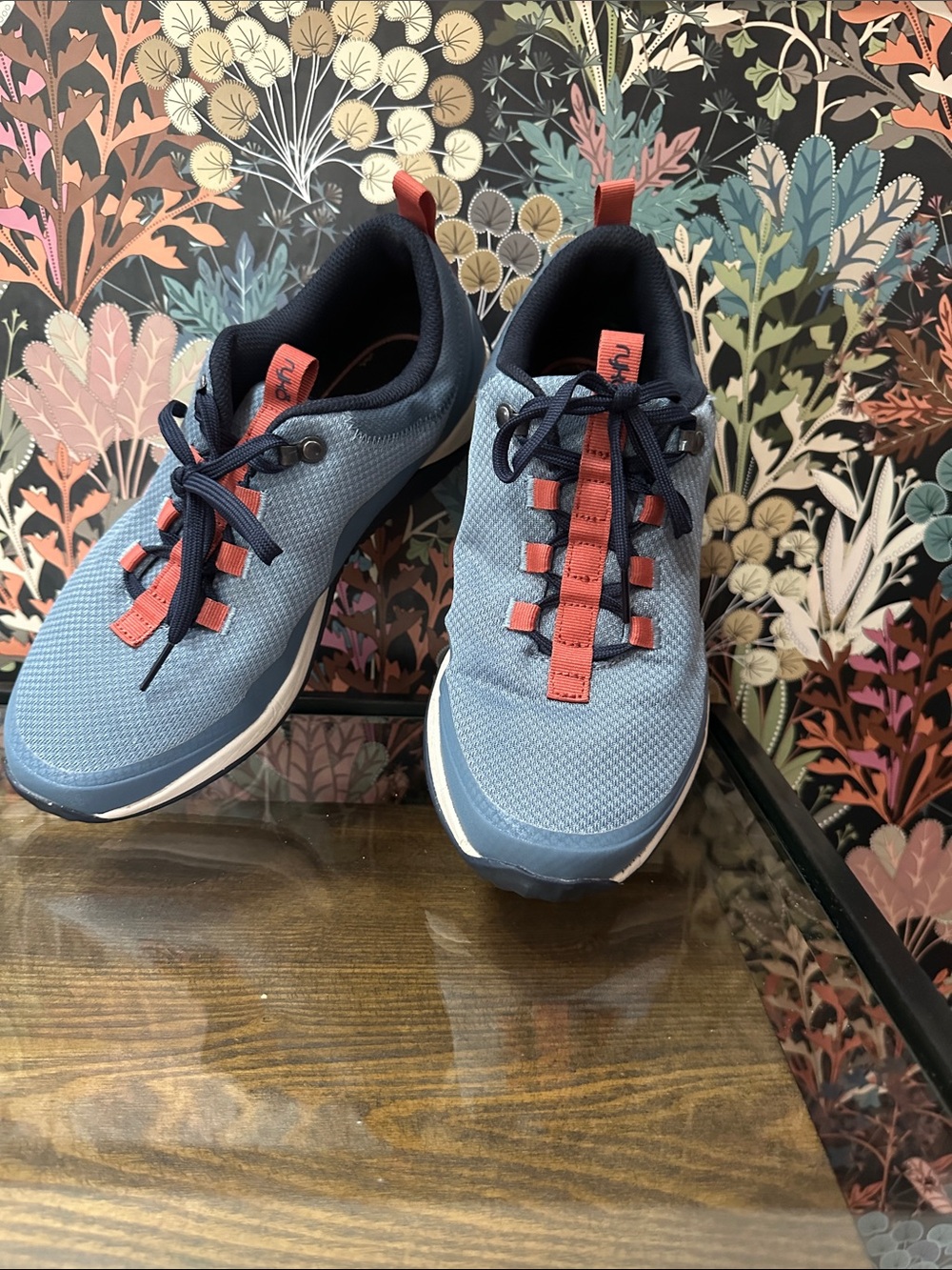 Ryka Light Blue and Coral Athletic Sneakers